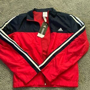NWT Kids adidas zip up windbreaker sweater